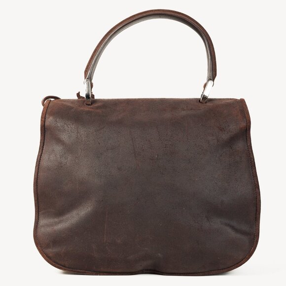 Balenciaga Brown Suede Saddle Work Bag - Picture 4 of 14